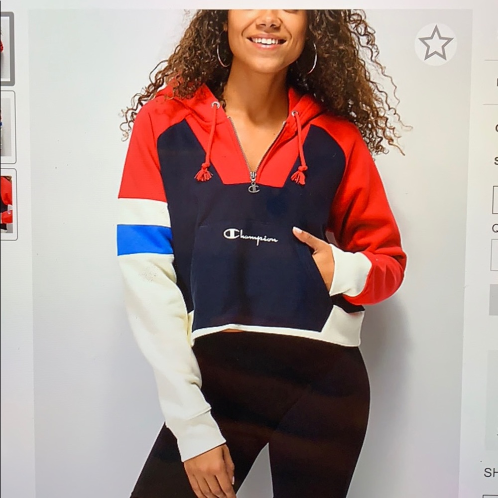 NWT Champion Colorblock Half ZIP - M